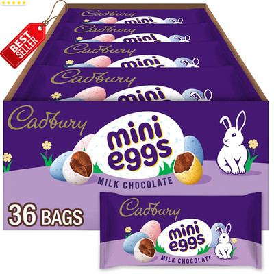 Mini Eggs Milk Chocolate 36 Pack 1.5oz Easter Candy Basket Treats - US