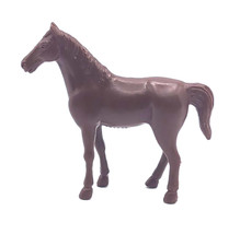 2.5" Dark Brown Detailed Toy Horse Marked Hong Kong 806498/806528