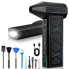 Electric Air Duster with Flashlight,180000RPM Compressed Air Duster Turbo Fan...