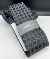MICHAEL KORS Men's Silk Blend Tie  Black  Serenity Grid  NEW MSRP: 69.50
