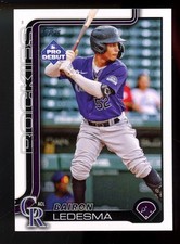 2025 TOPPS PRO DEBUT  BAIRON LEDESMA (2) CARD LOT #PD-192 ROCKIES