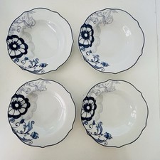Tabletops Gallery Marion Wide Rim Soup Bowls 4 Pc Set 8.5"