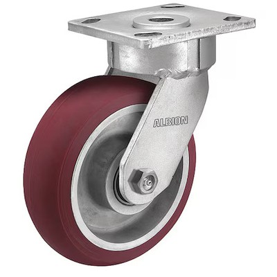 Albion 18Ax04228s 4'' X 2'' Non-Marking Polyurethane Swivel Caster, No Brake,