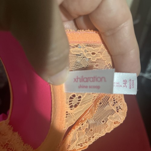 Xhilaration Bra Color Orange & Pink Bra Size 34B Adjustable Strap - Picture 5 of 5