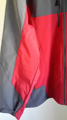 North End Men's Long Sleeve Soft Shell Performance Fleece Red/Gray Jacket XXL - Picture 2 of 9