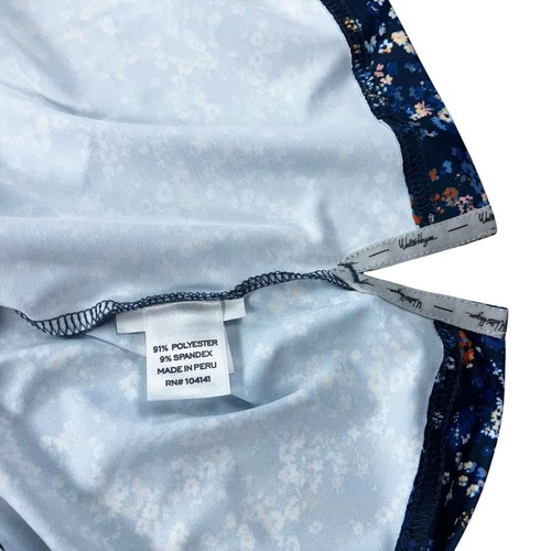 Walter Hagen Garden Party Golf Polo Uomo XL Floreale Navy UPF 50 + Nuovo con etichette $70 - Foto 8 di 8