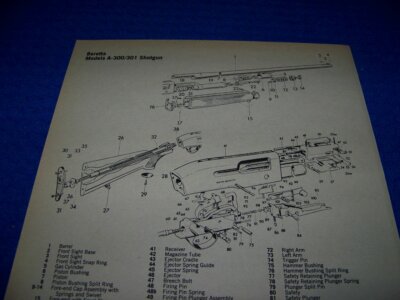 BERETTA 92 D/A PISTOL/BERETTA A-300/301 SHOTGUN..LEGEND/EXPLODED