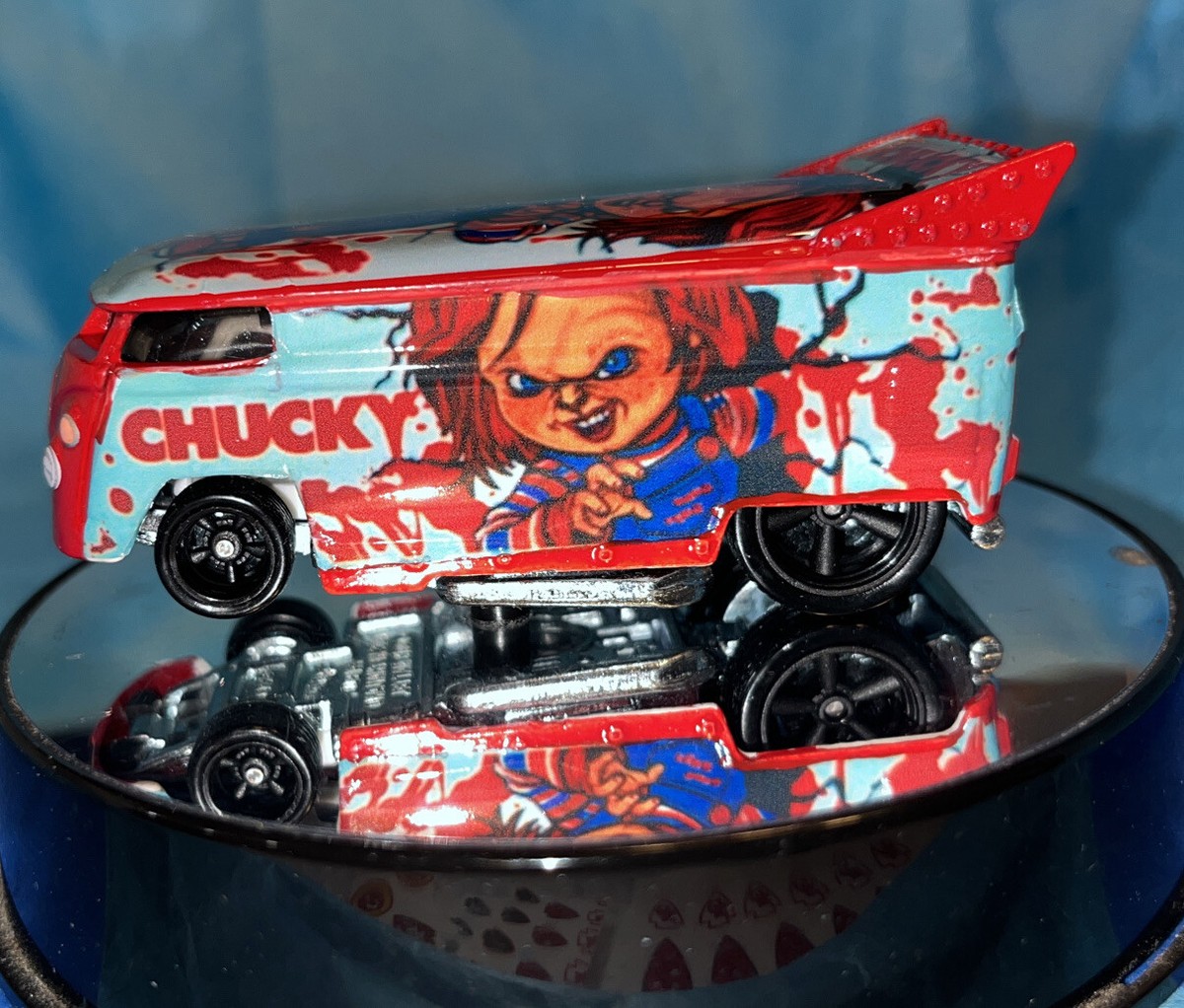 Hotwheels VW DRAG BUS As CHUCKY Real Rider Tires, It's A