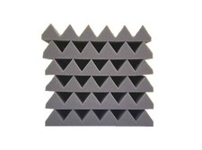6pk 2inch Grey Acoustic Foam Panel Tile Wall Home Studio Sound Proof 12x12x2