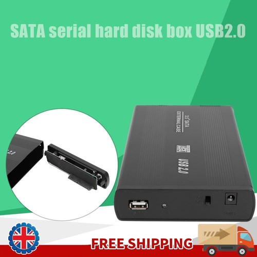 3.5 inch USB 2.0 to SATA Port SSD Hard Drive Enclosure 480Mbps External HDD Case