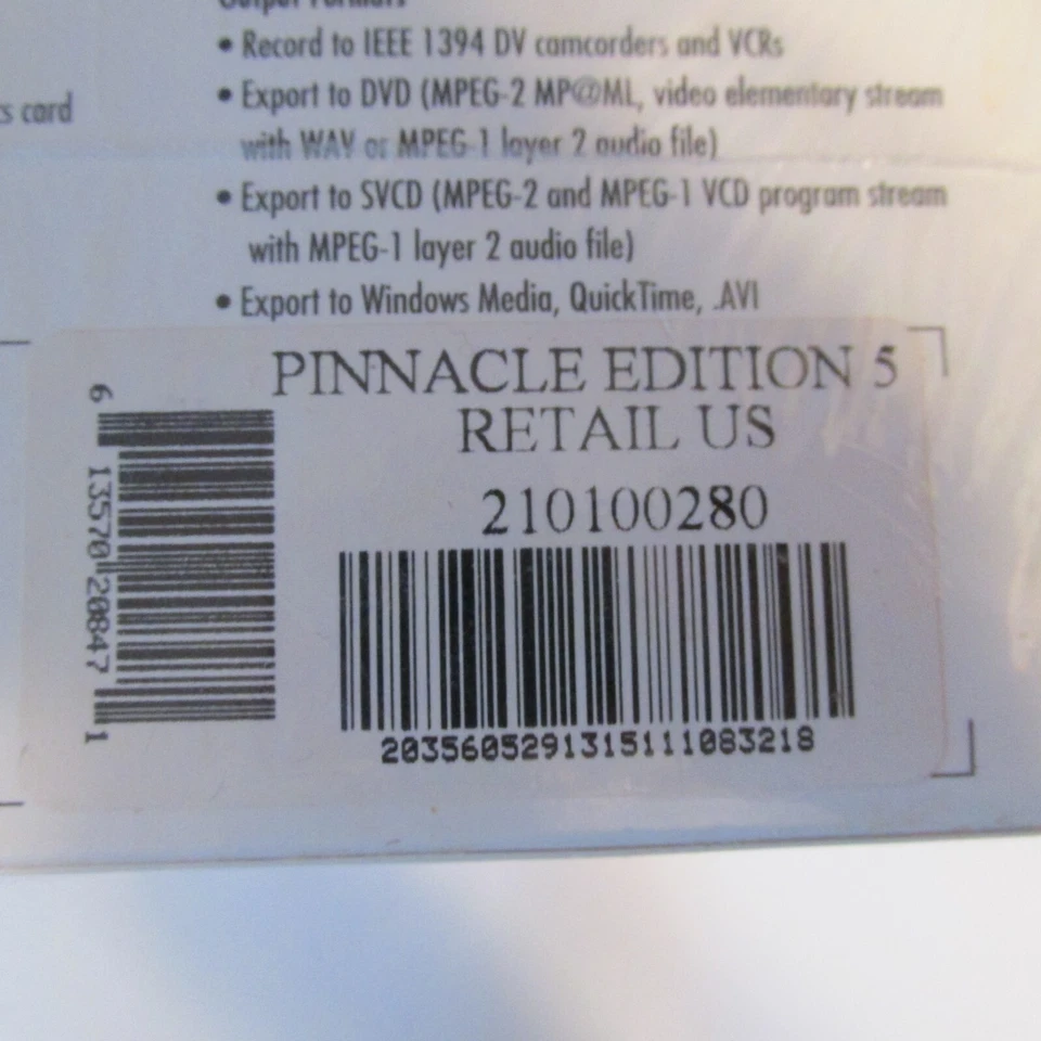 Pinnacle Edition Version 5, Pro Video Editing/DVD Authoring NEW IN SEALED BOX - Image 3 of 4