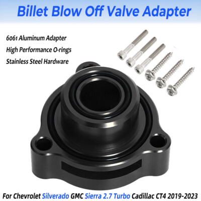 Billet Blow Off Valve Adapter For 2019-23 Chevy Silverado Cadillac CT4 2.7 Turbo