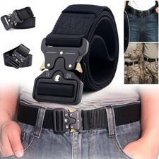 MEN Belt Casual Military Tactical Adjustable Quick Release Belts Pants Waistband