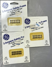 3 Pack Of 6 3Amp Ampere Safety Fuses For String Along Christmas Light Sets