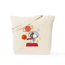 CafePress Space Snoopy Natural Canvas Tote Bag, Cloth Shopping Bag (767385571)