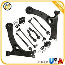 10pcs Control Arm Ball Joint Sway Bar Tie Rod Kit for 2003-2008 Toyota Corolla