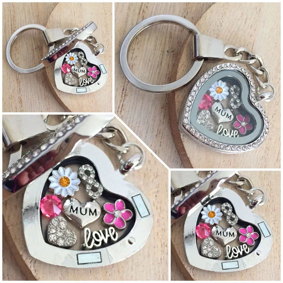 Birthday gifts heart locket keyring for mum friend daughter nan Mothers day Gift - Image 2 of 4