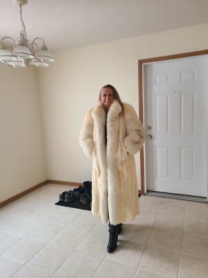 White mink tan fox Full Length fur coat | eBay White mink tan fox Full Length fur coat | eBay