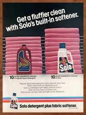 1985 Solo Laundry Detergent Vintage Print Ad/Poster 80s Retro Pop Wall Art Decor