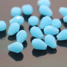 Teardrop Crystal Bead Charm Glass Loose Spacer Beads Jewelry Making 5 7mm 70Pcs