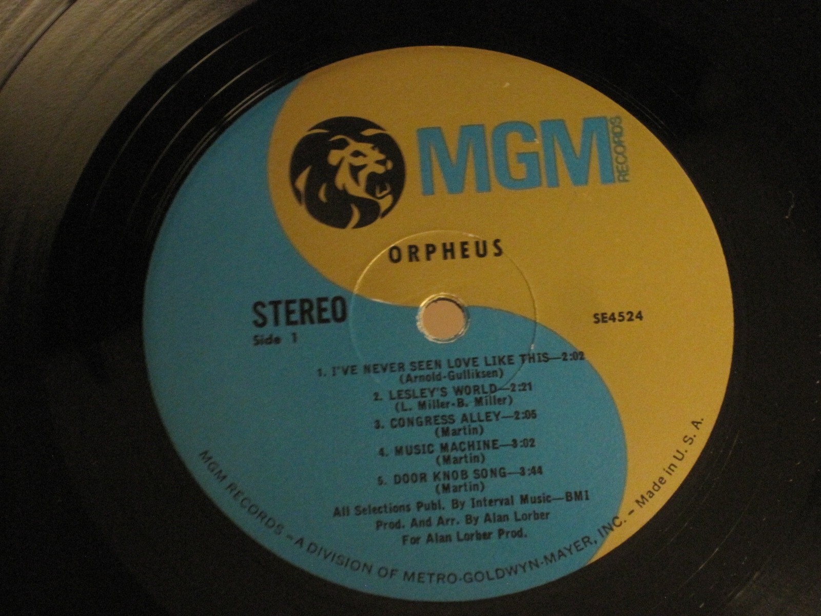 ORPHEUS S/T LP ORIG '68 MGM SE-4524 RARE BOSTON, MA PSYCH ROCK GEM VG+ ...