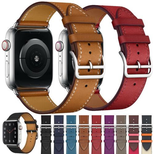 Cinturino di Ricambio in Pelle Ecopelle per Apple Watch Series 1 2 3 4 5 6 7 SE 
