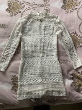 Womens White Lace Dress Size Medium