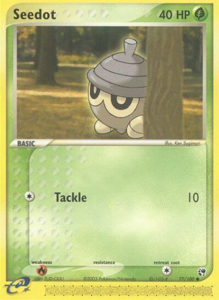 Seedot 77/100 EX Sandstorm Pokémon Card NM