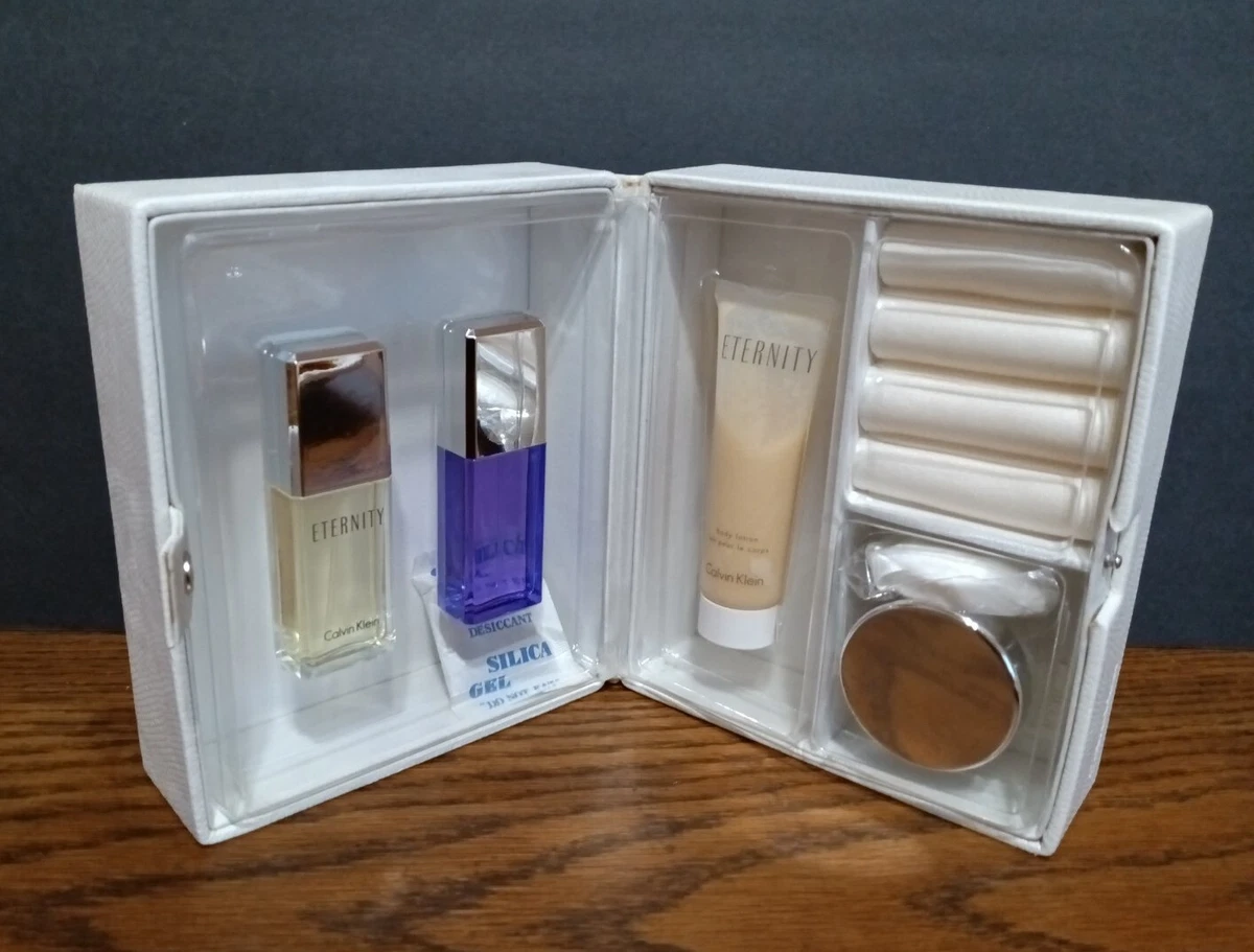 Vintage Calvin Klein Perfume Gift Set and Jewelry Box Case Eternity