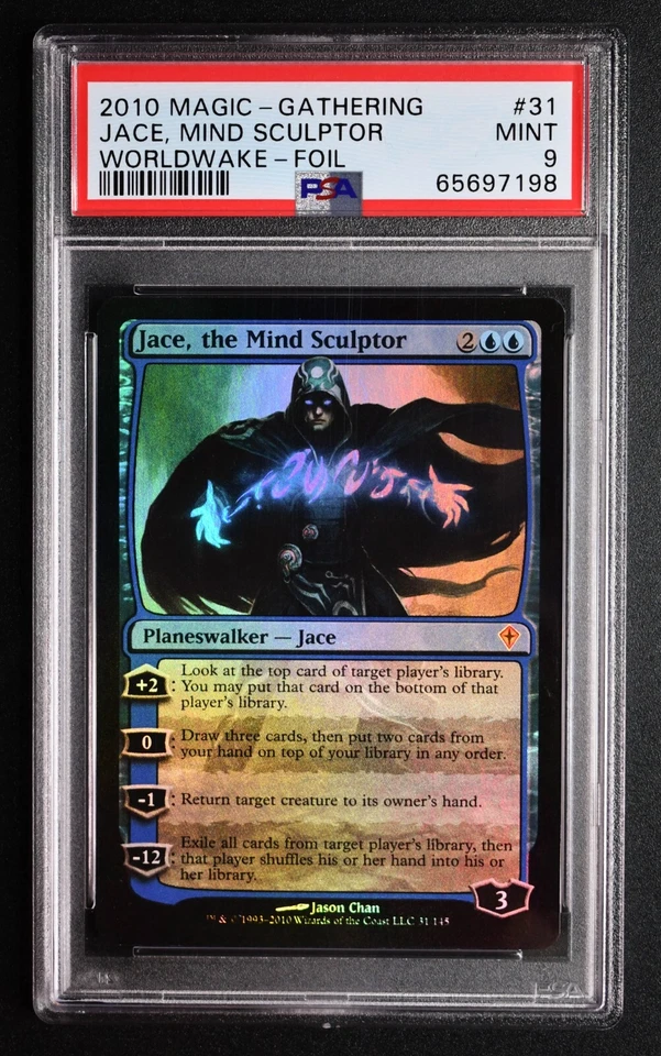MTG 2010 WORLDWAKE Jace, the Mind Sculptor FOIL MINT PSA 9 - Image 2 of 4