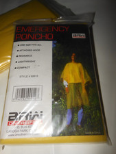 2 Waterproof Rain Coat Poncho Disposable Adult Emergency  yellow