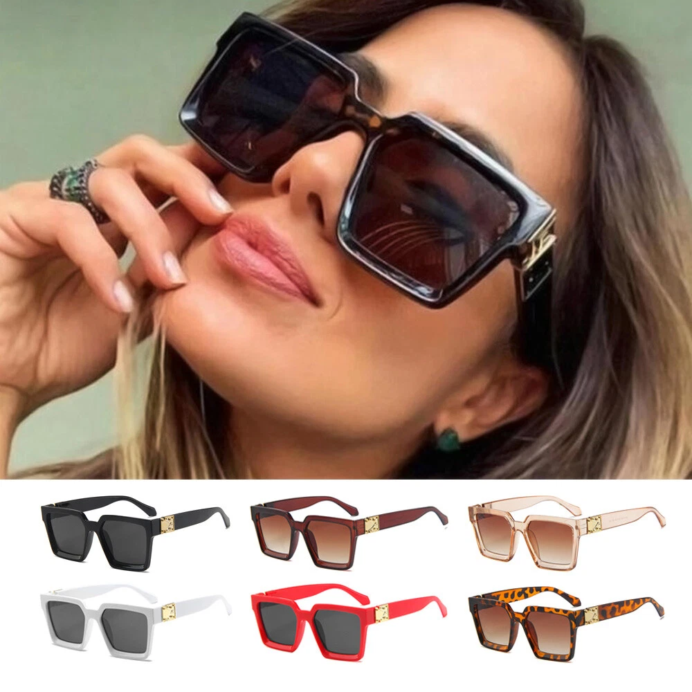 Large Oversized Square Retro Vintage Fashion Women Ladies Sunglasses Shade UV400