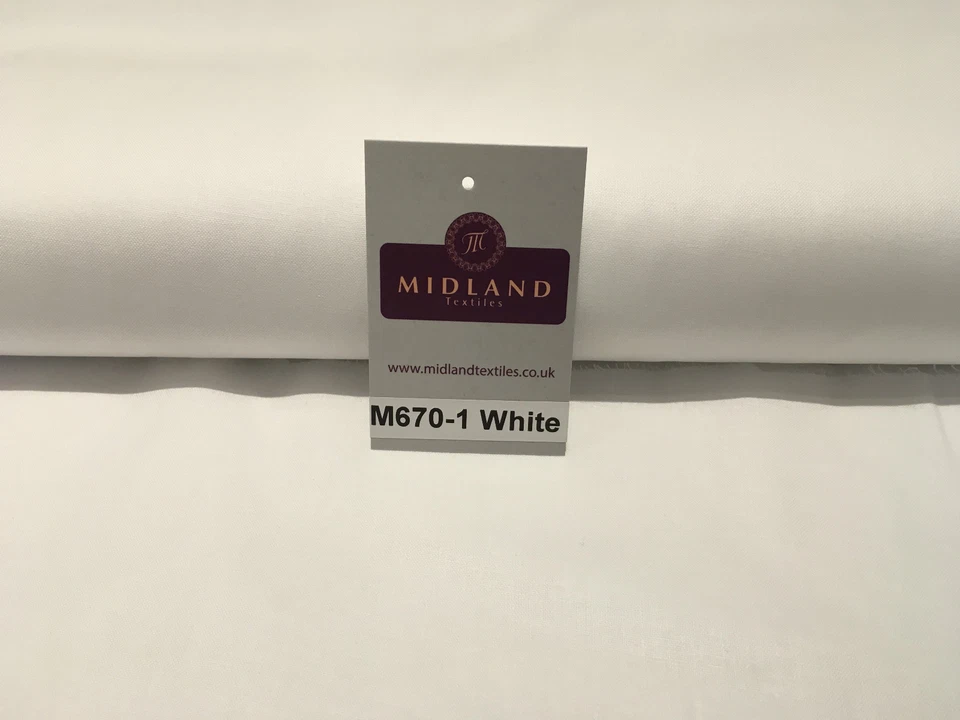 Plain White 100% Cotton ideal for clothing, draping, Craft 60" Wide M670-1 - Image 3 of 4