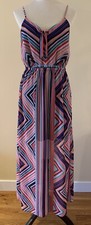 Express Colorful Chevron Summer Maxi Dress Size M