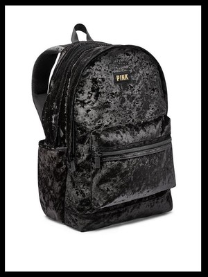 pink brand black backpack