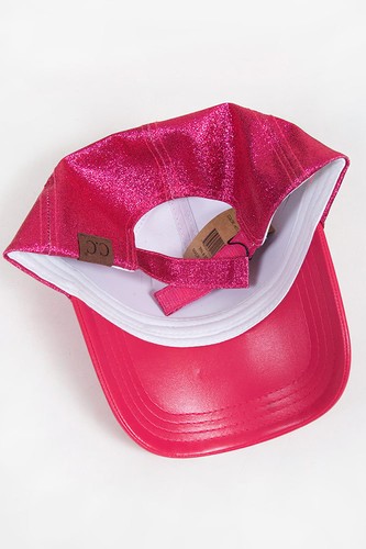 C.C exklusive Damenmode glänzend Glitzer Uni Baseball Schirmmütze Mütze - Bild 8 von 11