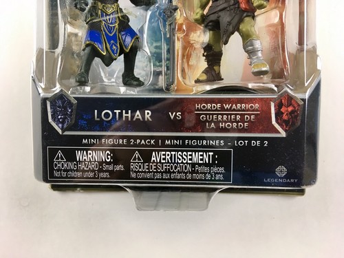 WARCRAFT Mini Figure 2-Pack Alliance - Lothar vs Horde Warrior! BRAND NEW! - Picture 4 of 7