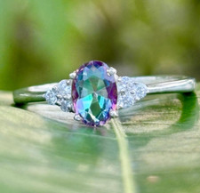 Natural Mystic Topaz Ring, 925 Solid Sterling Silver Ring, Handmade Jewelry