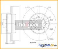 2 St. Bremsscheibe Maxgear 19-0988 Vorderachse FüR Rover 45