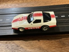 Vintage Tyco Corvette 3 Striped Orange White Clean 440 Chassis Runs Great 