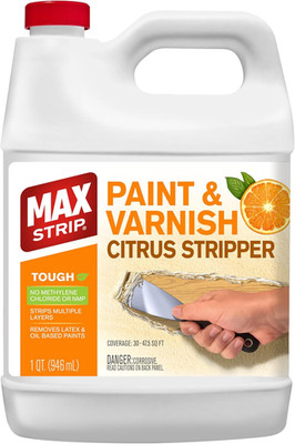 Paint & Varnish Citrus Stripper - 1 Quart - Strips Multiple Layers - Removes Lat