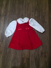 vintage 3T red velvet dress. Perfect for holiday pictures 
