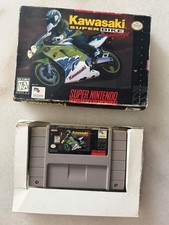Kawasaki Superbike Challenge (SNES Super Nintendo 1991) Game and Box. NO Manual