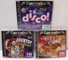 Lot of 3 Karaoke Bay CD G COUNTRY PARTY SONGS 2/WITH THIS RING/DISCO