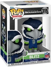 BLITZ SEATTLE SEAHAWKS MASCOT NFL FUNKO POP! VINYL FIGURE #315 WITH PROTECTOR