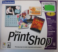 Software The Print Shop 15 Broderbund 2002 Vintage NEW SEALED Jewel