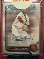 2022 Bowman Chrome Prospects 1st Auto Silver Refractor /499 Cooper Hjerpe RC