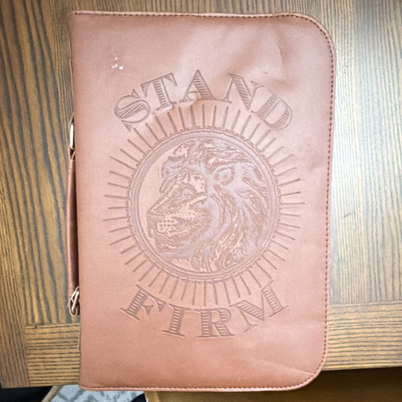 Salt & Light Stand Firm Large Brown Leather Book & Bible Cover