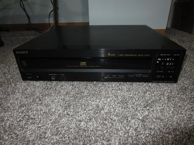 Sony CDP-C305-Compact Disc-5 Disc-CD-Player-Multi-Changer-Carousel-Tray-Shuffle