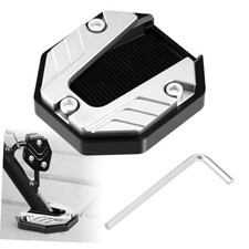 Motorcycle Kickstand Pad, Motorcycle Stand Pad, Aluminum Alloy Side Silver